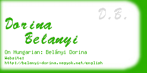 dorina belanyi business card